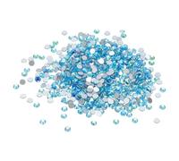 PATIKIL SS3/1440Pcs Glass Diamante Rhinestone, Man Made Gems, AB Pale Blue