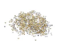 PATIKIL SS3/1440Pcs Glass Diamante Rhinestone, Man Made Gems, Pale Yellow