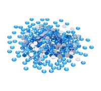 PATIKIL SS30/288Pcs Glass Diamante Rhinestone, Crystal Glass Flat Back Rhinestones Round Crystal Man Made Gems Diamond Decor for Nail Art Craft Clothes DIY Makeup, Sky Blue
