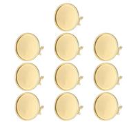 PATIKIL Stainless Ring Blank, 25mm 10 Pcs Adjustable Finger Ring Blank Base Bezel Trays Flat Pad Tray for Jewelry Making Finding DIY Carvings, Gold