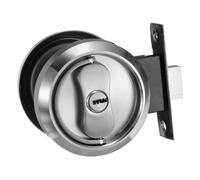 PATIKIL Stainless Steel Deadbolt Lock, Single Cylinder Dead Bolt Locks Modern Round Dead Lock for Exterior Keyed Front Entry Door Pick Resistant Security, Silver