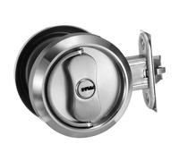 PATIKIL Stainless Steel Deadbolt Lock, Single Dead Bolt Locks Modern Round Dead Lock for Exterior Keyed Front Entry Door Pick Resistant Security, Silver
