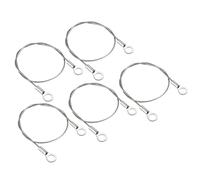 PATIKIL Stainless Steel Lanyard Cable 12 Inch 30cmx1.5mm, 5 Pcs 6mm ID Eyelets Ended Loop Security Wire Rope