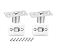 PATIKIL Stainless Steel Small Closet Ball Catch Door Hardware, 2 Pack Cabinet Door Ball Catch Chrome Finish with Strike Plate & Screw for Interior Doors, Silver