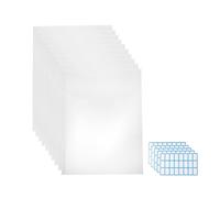 PATIKIL Stamp and Die Storage Bag, 50Pcs Vertical Style Transparent Envelope Pocket with Label Stickers for Die Cuts Card Making DIY Paper Crafts,9.4 x 7inch