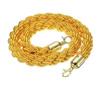 PATIKIL Stanchion Rope, 1.2m/3.9Ft Barrier Rope Twisted Post Ropes for Posts Stands Queue Divider Crowd Control of Hotel, Yellow Golden