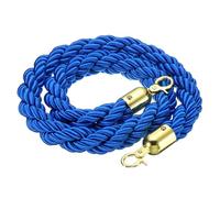PATIKIL Stanchion Rope, 1.2m/3.9Ft Barrier Rope Twisted Post Ropes for Posts Stands Queue Divider Crowd Control of Hotel, Blue Golden