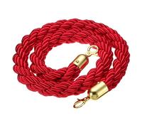PATIKIL Stanchion Rope, 1.2m/3.9Ft Barrier Rope Twisted Post Ropes for Posts Stands Queue Divider Crowd Control of Hotel, Red Golden