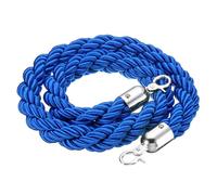 PATIKIL Stanchion Rope, 1.2m/3.9Ft Barrier Rope Twisted Post Ropes for Posts Stands Queue Divider Crowd Control of Hotel, Blue Silver