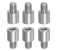 PATIKIL Standoff Screws, 6pcs M5x6mm Male to M4x8mm Female 304 Stainless Steel Thread Reducing Round Standoff Spacer Screw Nuts Thread Adapters Reducer Extender Conversion Fasteners