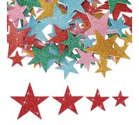 PATIKIL Star Foam Stickers, 140Pcs EVA Self Adhesive Glitters Foam Shape Sticker Craft Supplies for Scrapbook Card DIY Making Home Decor, Colorful