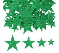 PATIKIL Star Foam Stickers, 70Pcs EVA Self Adhesive Glitters Foam Shape Sticker Craft Supplies for Scrapbook Card DIY Making Home Decor, Green