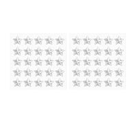 PATIKIL Star Gem Stickers 10mm, 2 Sheet Self Adhesive Acrylic Star Rhinestones Jewel Sticker Crystal Embellishment Sheet for Crafting Nail Decor Makeup DIY, White