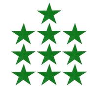 PATIKIL Star Iron-on Patches, 10 Pcs Sew on Star Embroidered Patches Appliques Embellishments for Clothing Jackets Hat Backpack Repairing Decorations, Green, 75 x 70mm