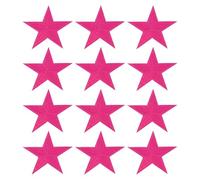 PATIKIL Star Iron-on Patches, 12 Pcs Sew on Star Embroidered Patches Appliques Embellishments for Clothing Jackets Hat Backpack Repairing Decorations, Rose Red, 82 x 82mm
