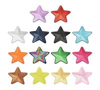 PATIKIL Star Patches for Clothes, 14 Pcs 3.35x3.43 Inch Sequin Star Iron Embroidered on Decorative for Holes Hats Jeans Repair Bags DIY Craft, Mixed Colors
