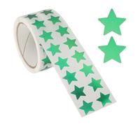 PATIKIL Star Stickers Roll 1/2", 1000 Pcs Metallic Foil Stars Self-Adhesive Labels Reward Behavior Chart for Classroom Teacher Supplies, Metallic Green