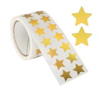 PATIKIL Star Stickers Roll 1/2", 1000 Pcs Metallic Foil Stars Self-Adhesive Labels Reward Behavior Chart for Classroom Teacher Supplies, Metallic Bronze