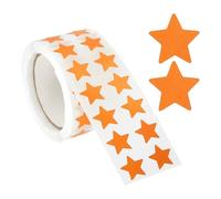 PATIKIL Star Stickers Roll 1/2", 1000 Pcs Self-Adhesive Reward Stickers Star Labels for Behavior Chart Classroom Teacher Supplies and DIY Craft, Orange