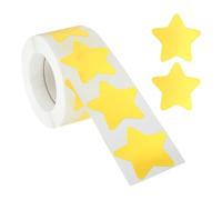 PATIKIL Star Stickers Roll 1.5", 500 Pcs Self-Adhesive Reward Stickers for Classroom Teacher Supplies and DIY Craft, Yellow