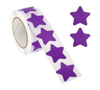 PATIKIL Star Stickers Roll 1", 500 Pcs Self-Adhesive Reward Stickers for Classroom Teacher Supplies and DIY Craft, Purple
