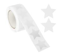 PATIKIL Star Stickers Roll 1", 500 Pcs Self-Adhesive Reward Stickers Star Labels for Behavior Chart Classroom Teacher Supplies and DIY Craft, White