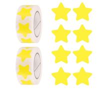 PATIKIL Star Stickers Roll 1 Inch(25mm), 1000pcs Reusable Self-Adhesive Star Labels for Reward Behavior Chart Teachers Business Decorating Wedding DIY Crafts, Yellow