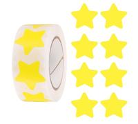 PATIKIL Star Stickers Roll 1 Inch(25mm), 500pcs Reusable Self-Adhesive Star Labels for Reward Behavior Chart Teachers Business Decorating Wedding DIY Crafts, Yellow