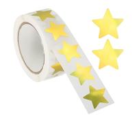 PATIKIL Star Stickers Roll 3/4", 500 Pcs Metallic Foil Stars Self-Adhesive Labels Reward Behavior Chart for Classroom Teacher Supplies, Metallic Gold