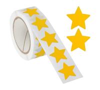 PATIKIL Star Stickers Roll 3/4", 500 Pcs Self-Adhesive Reward Stickers Star Labels for Behavior Chart Classroom Teacher Supplies and DIY Craft, Yellow