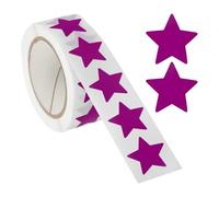 PATIKIL Star Stickers Roll 3/4", 500 Pcs Self-Adhesive Reward Stickers Star Labels for Behavior Chart Classroom Teacher Supplies and DIY Craft, Purple