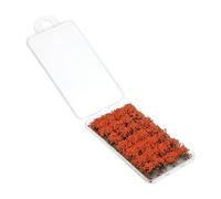 PATIKIL Static Flower Cluster Grass Tuft Model, 1 Set/28Pcs Miniature Flowers Vegetation Groups Bushy Tuft Scenery Model DIY for Landscape Railway Artificial Grass Modeling, Orange