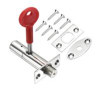 PATIKIL Steel Cylinder Core, 16 mm Hidden Mortise Lock Hidden Tube Well Key Mortise Lock with Key and Screws for Door Hardware, Silver/Red
