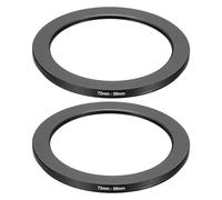 PATIKIL Step Down Ring Adapter 72mm to 58mm, 2 Pcs Filter Step-down Rings Camera Lens Filters Metal Ring Digital for ND IR DSLR Lenses, Black