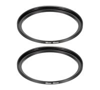 PATIKIL Step-Up Ring Adapter 58mm to 62mm, 2 Pcs Filter Step-up Rings Camera Lens Filters Metal Ring Digital for ND IR DSLR Lenses, Black