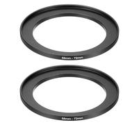PATIKIL Step-Up Ring Adapter 58mm to 72mm, 2 Pcs Filter Step-up Rings Camera Lens Filters Metal Ring Digital for ND IR DSLR Lenses, Black