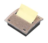 PATIKIL Stick Note Pad Holders, 4 x 4 Inches Rhinestone Sticky Note Dispenser Memo Pad Holder Office Desk Organizer Supplies for Office Home Desk Organization, Beige