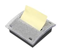 PATIKIL Stick Note Pad Holders, 4 x 4 Inches Rhinestone Sticky Note Dispenser Memo Pad Holder Office Desk Organizer Supplies for Office Home Desk Organization, Silver