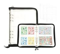 PATIKIL Sticker Organizer Binder, Reusable A5 Sticker Album Collecting Book Glitter Cover Zipper Binder with 220 Pocket, Purple