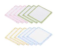 PATIKIL Sticky Notes Cute, 3x3, 12 Pads, 600 Sheets Sticky Notes Self-Stick Notes Pads with Lines for Classroom Office Must Have Supplies, Multiple Colors