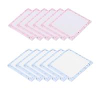 PATIKIL Sticky Notes Cute, 3x3, 12 Pads, 600 Sheets Sticky Notes Self-Stick Notes Pads with Lines for Classroom Office Must Have Supplies, Cream Blue/Cream Pink
