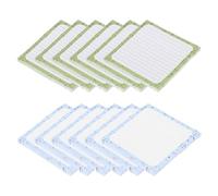 PATIKIL Sticky Notes Cute, 3x3, 12 Pads, 600 Sheets Sticky Notes Self-Stick Post-Its Notes Pads with Lines for Classroom Office Must Have Supplies, Cream Blue/Cream Green