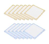 PATIKIL Sticky Notes Cute, 3x3, 12 Pads, 600 Sheets Sticky Notes Self-Stick Post-Its Notes Pads with Lines for Classroom Office Must Have Supplies, Cream Blue/Cream Yellow