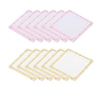 PATIKIL Sticky Notes Cute, 3x3, 12 Pads, 600 Sheets Sticky Notes Self-Stick Post-Its Notes Pads with Lines for Classroom Office Must Have Supplies, Cream Yellow/Cream Pink