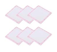 PATIKIL Sticky Notes Cute, 3x3, 6 Pads, 300 Sheets Sticky Notes Self-Stick Notes Pads with Lines for Classroom Office Must Have Supplies, Cream Pink