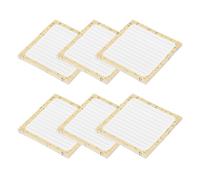 PATIKIL Sticky Notes Cute, 3x3, 6 Pads, 300 Sheets Sticky Notes Self-Stick Notes Pads with Lines for Classroom Office Must Have Supplies, Cream Yellow
