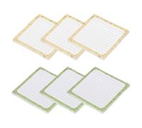 PATIKIL Sticky Notes Cute, 3x3, 6 Pads, 300 Sheets Sticky Notes Self-Stick Post-Its Notes Pads with Lines for Classroom Office Must Have Supplies, Cream Yellow/Cream Green