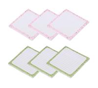 PATIKIL Sticky Notes Cute, 3x3, 6 Pads, 300 Sheets Sticky Notes Self-Stick Post-Its Notes Pads with Lines for Classroom Office Must Have Supplies, Cream Green/Cream Pink