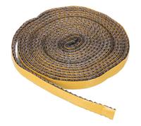PATIKIL Stove Rope, 10mm x 3mm x 2.5 Meters Flat Graphite Fiberglass Self Adhesive High-Temperature Resistance Seal Rope Replacement Gasket for Stoves Fireplace Door, Black