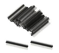 PATIKIL Straight Pin Header DIP Double Row 20 Pin 2.54mm Pitch Gold Plated for PCB Pack of 20